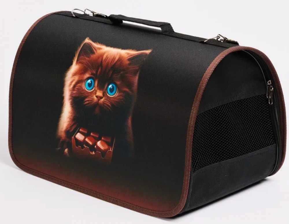 Сумка-переноска Лури 10775 &quot;Кот с шоколадом&quot; 46*28*29