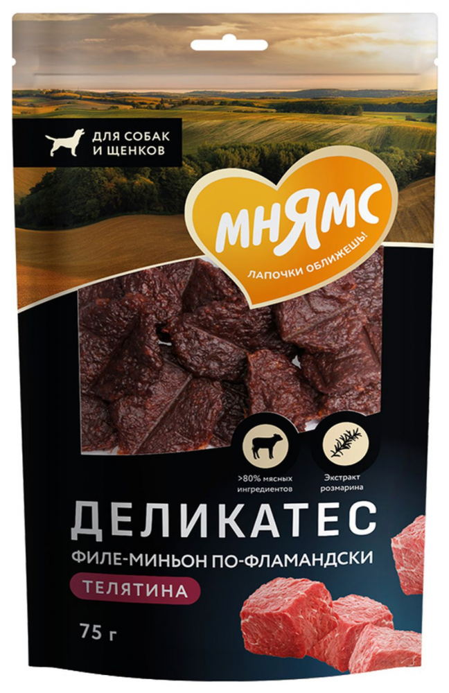 Мнямс Лакомство для собак &quot;Филе миньон по-фламандски&quot; 75 г