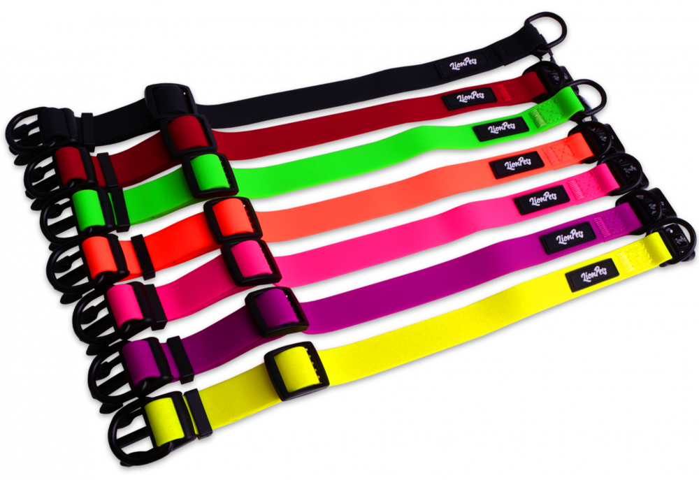 Ошейник из биотана LionPets с пластиковой пряжкой LPO-00530-2 (Красный) (Размер L обхват шеи 33-55 см, ширина 2,0 см)