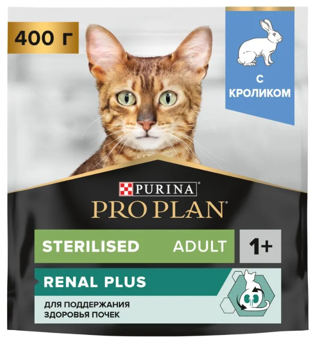 Корм для кошек Purina Pro Plan Sterilised Chicken&amp;Rabbit при стерилизации и кастрации с кроликом