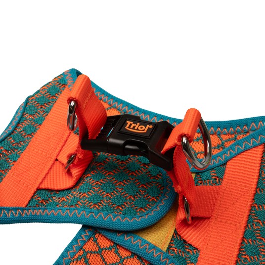 Шлейка-жилетка мягкая со светоотражающими элементами "Нео" XS, голубая, обхват груди 340-360мм