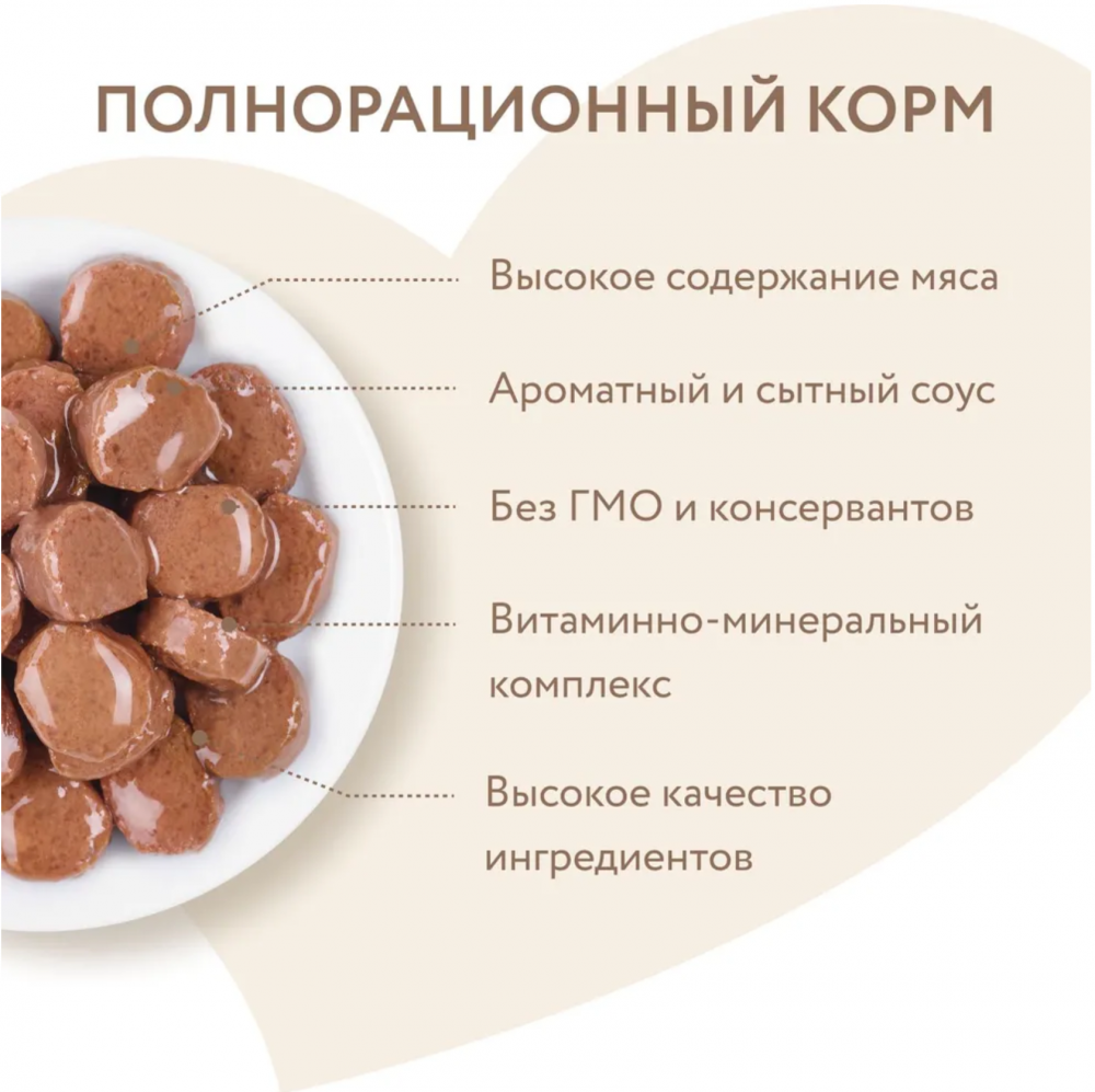 Влажный корм Мнямс Кусочки в соусе с лососем для стерилизованных кошек 85 г